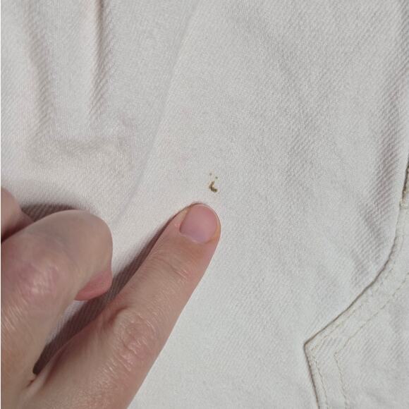 Free People We the Free White Sidecar Cutoff Denim Mini Skirt NEW Women's 28 - Picture 6 of 12